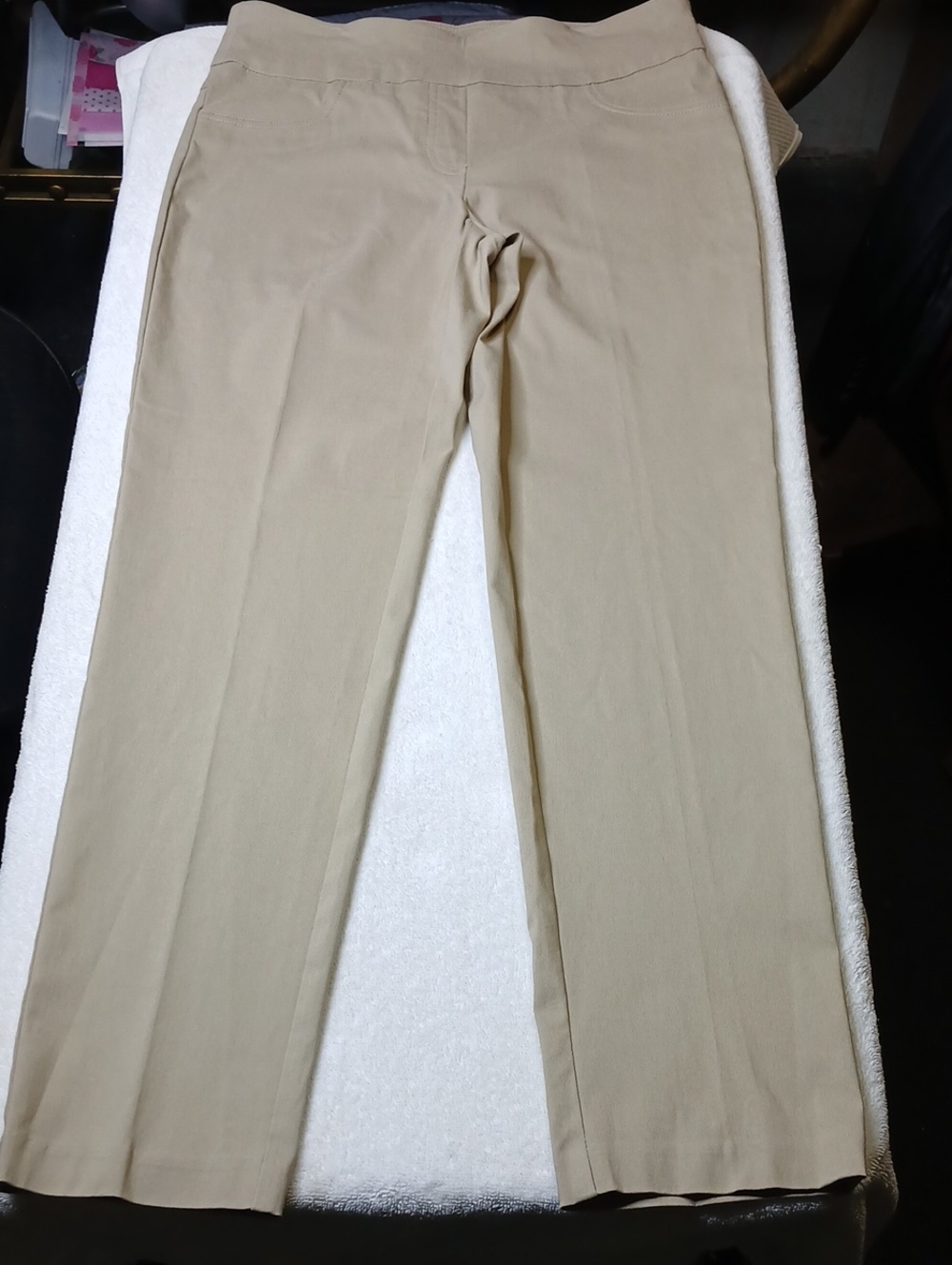 Women Khaki Stretch Dress Pants